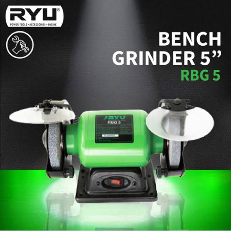 Mesin Gerinda Duduk 5 Inch Ryu Bench Grinder RBG 5