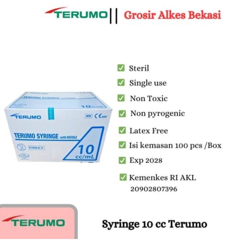 Syringe Terumo 10cc/ml Terumo Harga/Box