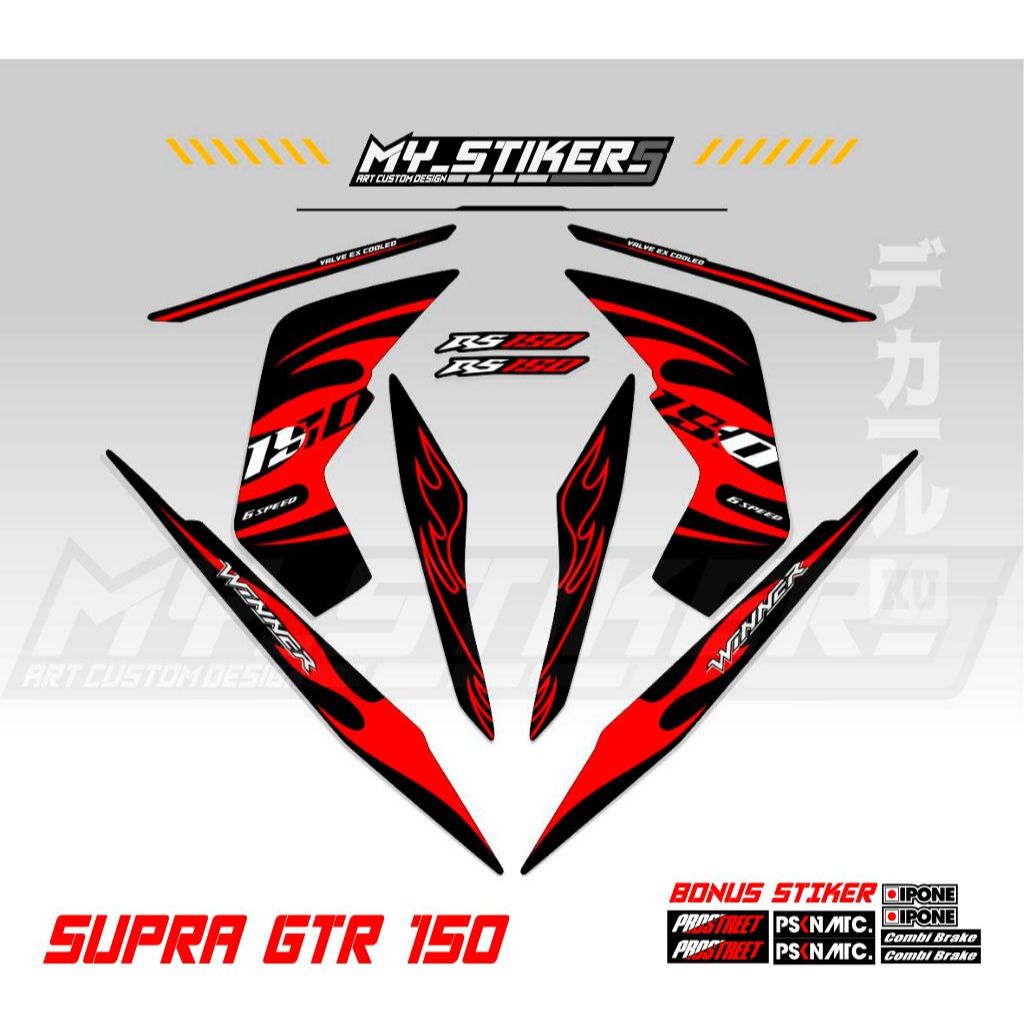 Striping SUPRA GTR 150 MALAYSIA/HONDA WINNER150 MALAYSIA-VIATNAM-THAILAD/HONDA GTR 150