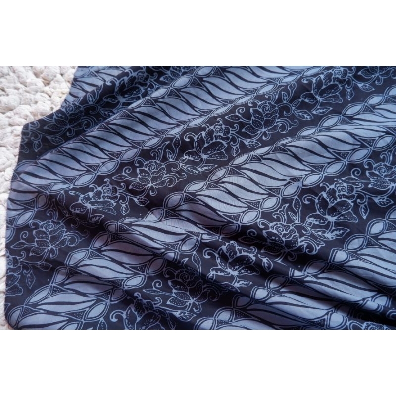 Kain Batik Cap Asli Proses Laseman Latar Warna Hitam Lasem Abu Premium Produk Terlaris Termurah Peng