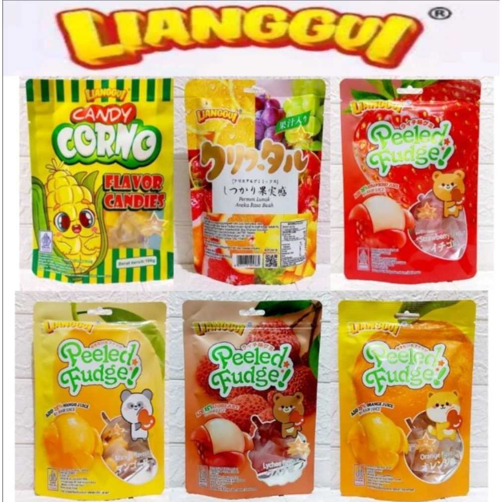 

{HALAL} Lianggui Peeled Fudge 108g Permen Lunak Rasa Jeruk Strawbery Mangga
