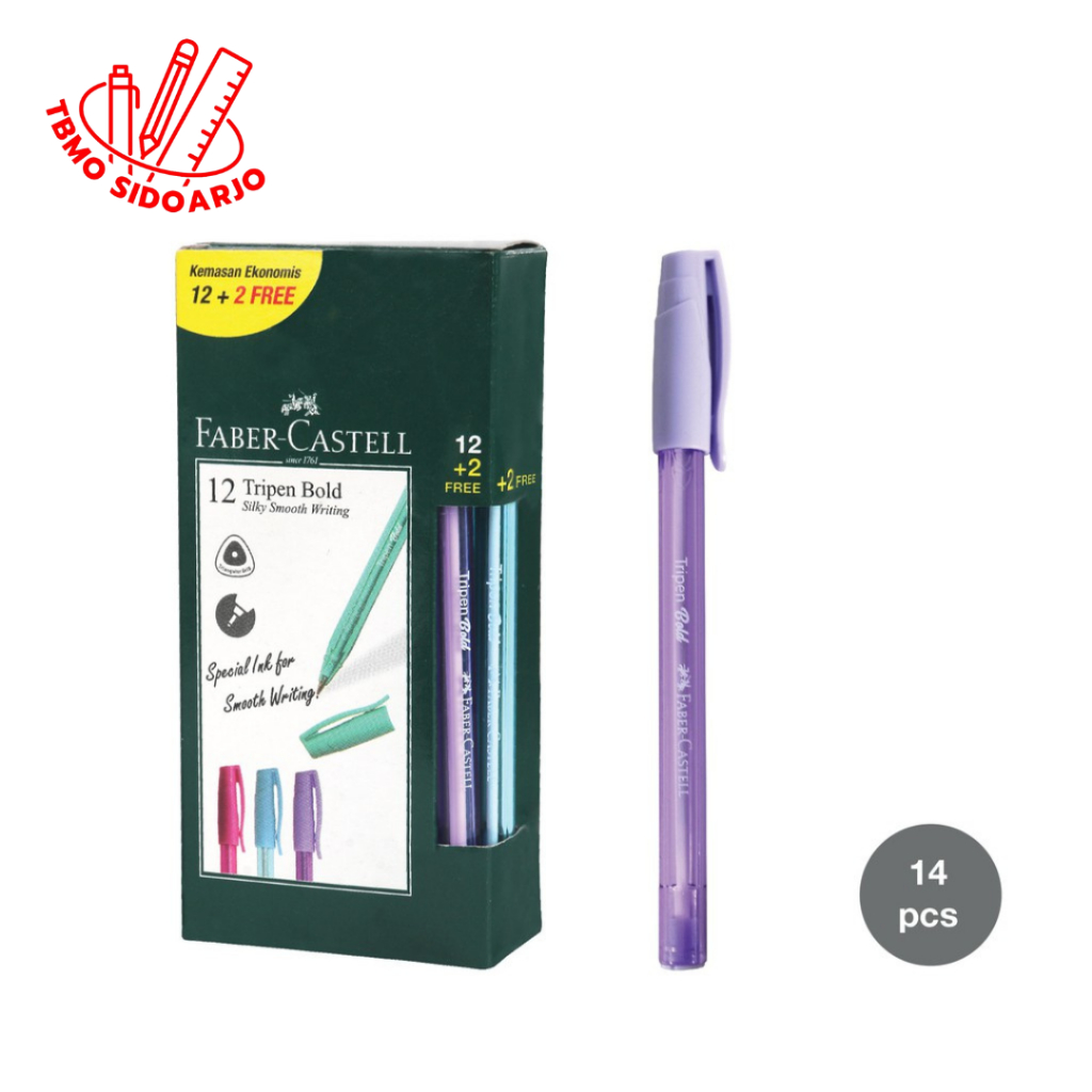 

TBMO Faber Castell Bolpen Tripen Bold Mix Color Barrel 54829912 Per Pack