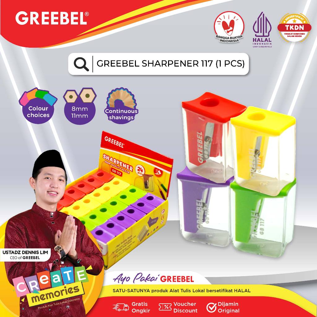 

Peruncing/Rautan Pensil Greebel Sharpener 117 | 1 Pcs