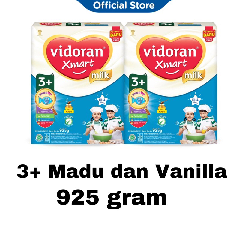 

vidoran Xmart 3+ All Variant 925gr Susu Formula Pertumbuhan Anak 1-3 Tahun