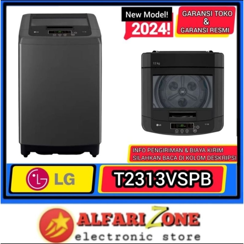Mesin cuci LG 1 tabung Top Loading 13 kg T2313VSPB T2313 Smart Inverter MESIN CUCI 13 KG