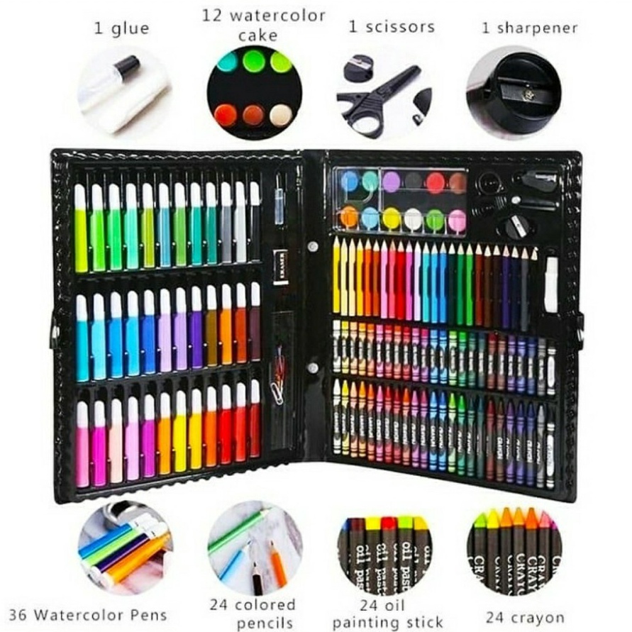 

KODE I14Z PENSIL WARNA 15PCS ALAT TULIS SET CRAYON COLOURING SET 15PCS ART AG