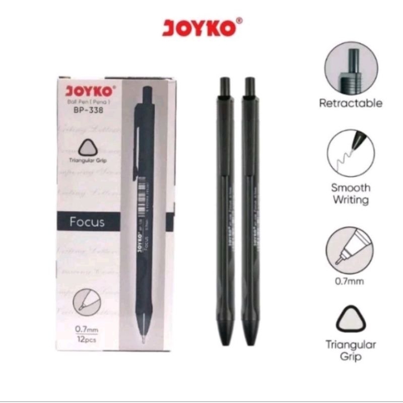 

Bolpoint / Pena Brand Joyko Anti Macet Terbaik BP 338 Vocus (1 Pak Is 12 pcs)