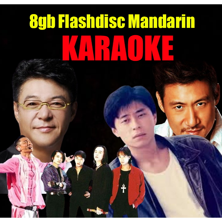Flashdish USB  8gb KARAOKE  200 Lagu Mandarin & Hokkian PRIA  Pilihan