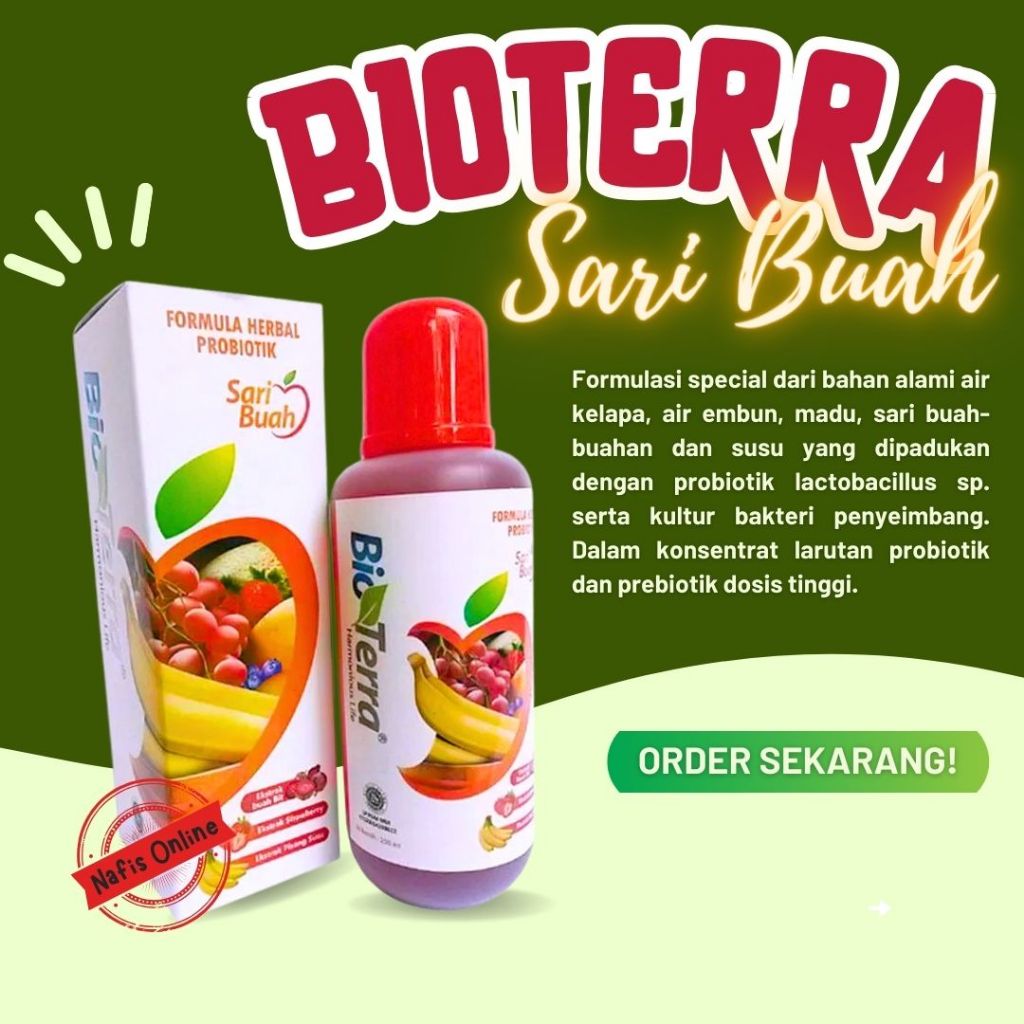 Biotera Sari Buah / Platinum Herbal Probiotik - Bioterra Lactobacillus Original 250ml
