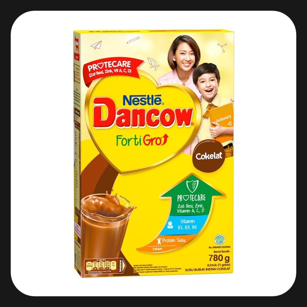 

Susu Anak - Dancow Fortigro Susu Bubuk Rasa Coklat 780 g