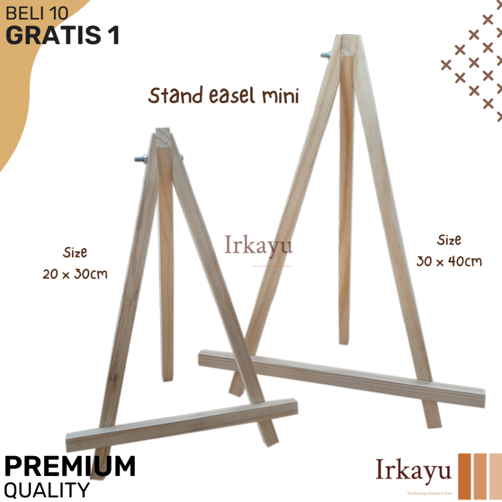 

STANDING EASEL MINI/ STAND EASEL KAYU/ STAND TRIPOD KAYU/ STANDING KAYU MEDAN