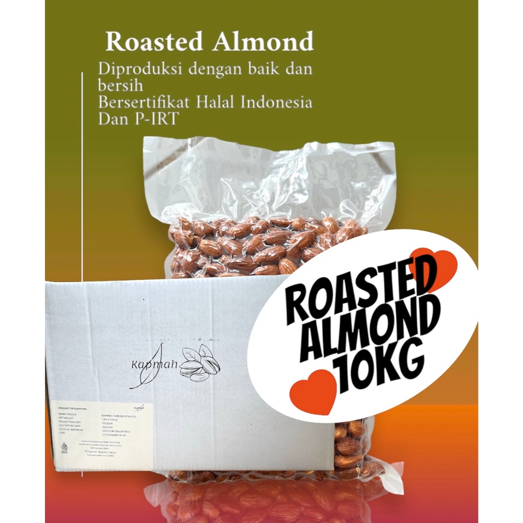 

Roasted Kacang Almond 1Kg x 10Pcs