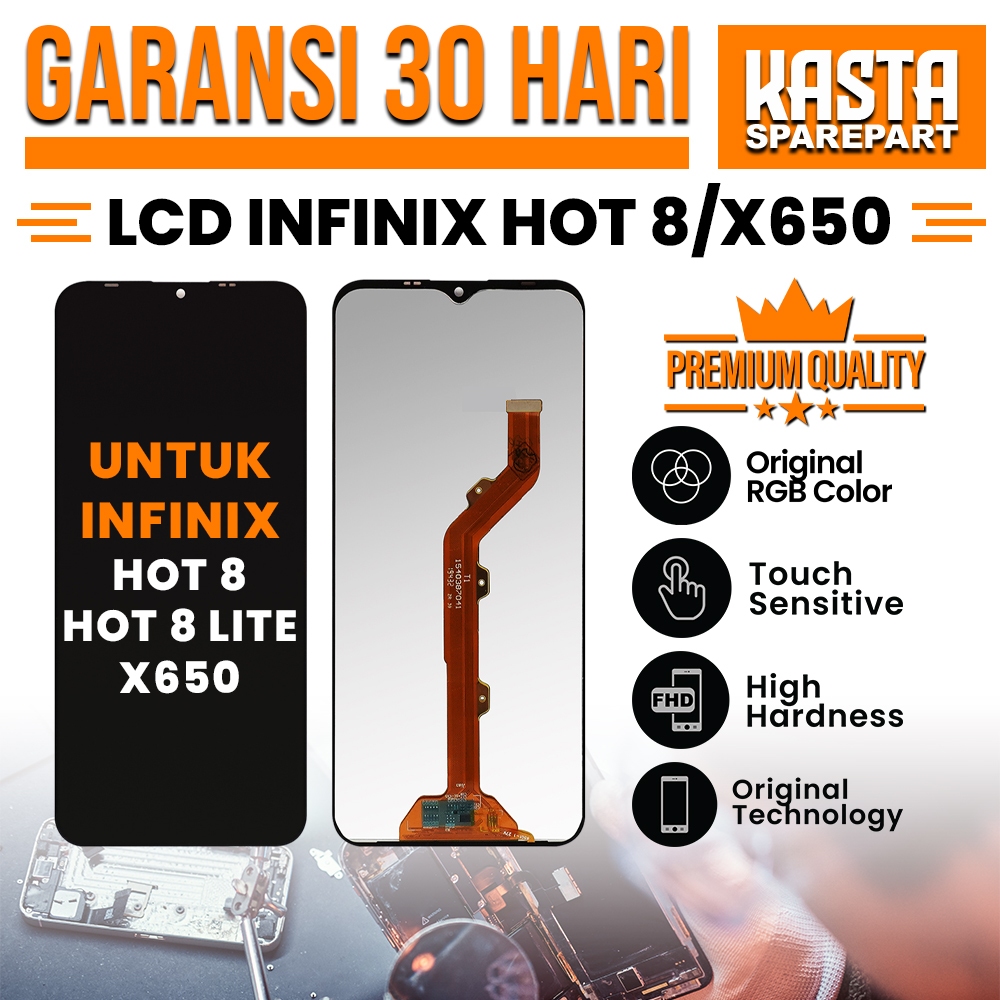 【LCD ORIGINAL】LCD INFINIX HOT 8 / HOT 8 LITE / X650 LCD TOUCHSCREEN FULLSET KUALITAS ORI 100%