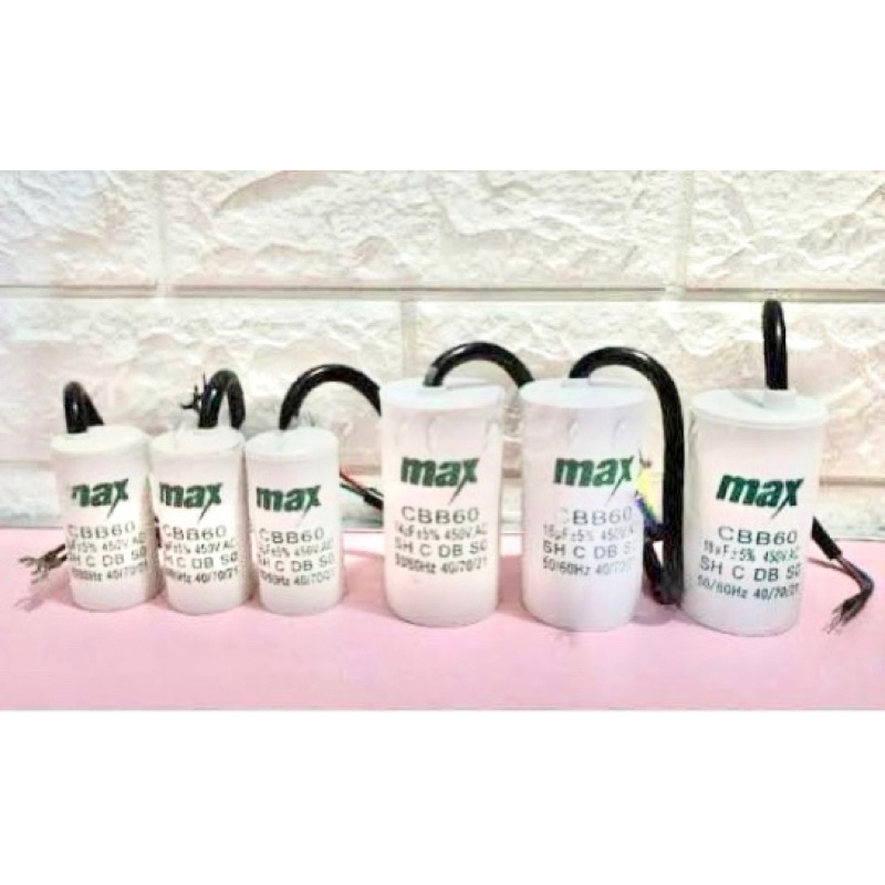 KAPASITOR BULAT 2 KABEL MAX / UNICON / VISERO 4uf 5uf 6uf 8uf 12uf 14uf 16uf 20uf 25uf