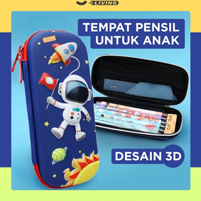 

HJ6 Goto Jayden Kotak Pensil Anak Tempat Alat Tulis 3D Karakter Timbul