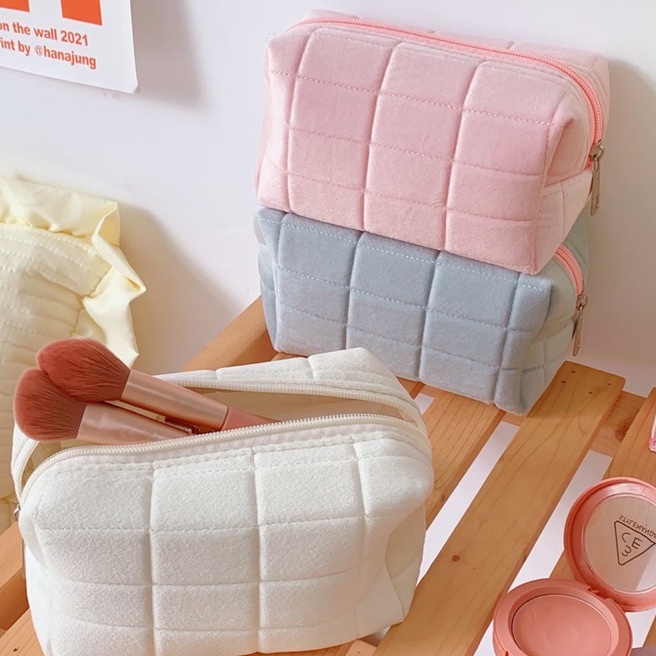 

Terbaru KENSHO Kotak Pensil Sleting Velvet Aesthetic Warna Pastel Import Korea Pencil Case Tempat Alat Tulis