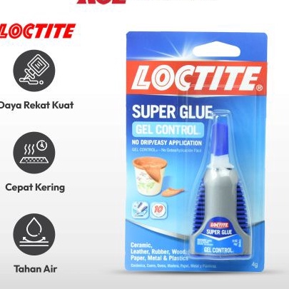 

HJ6 Ace Loctite Lem Multifungsi Gel Control 4 Gr Perekat Cair Cairan Lem Kuat Serbaguna Super Glue