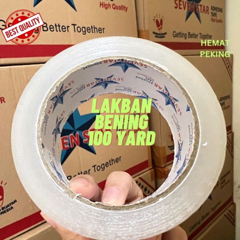 

TERUPDATE LAKBAN BENING COKLAT 1 YARD 2 INCH isi 6 pcs putih transparan