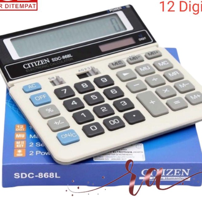 

KP8 Citizen Calculator SDC868L Kalkulator Desktop Meja Kantor SDC 868L citizen 868