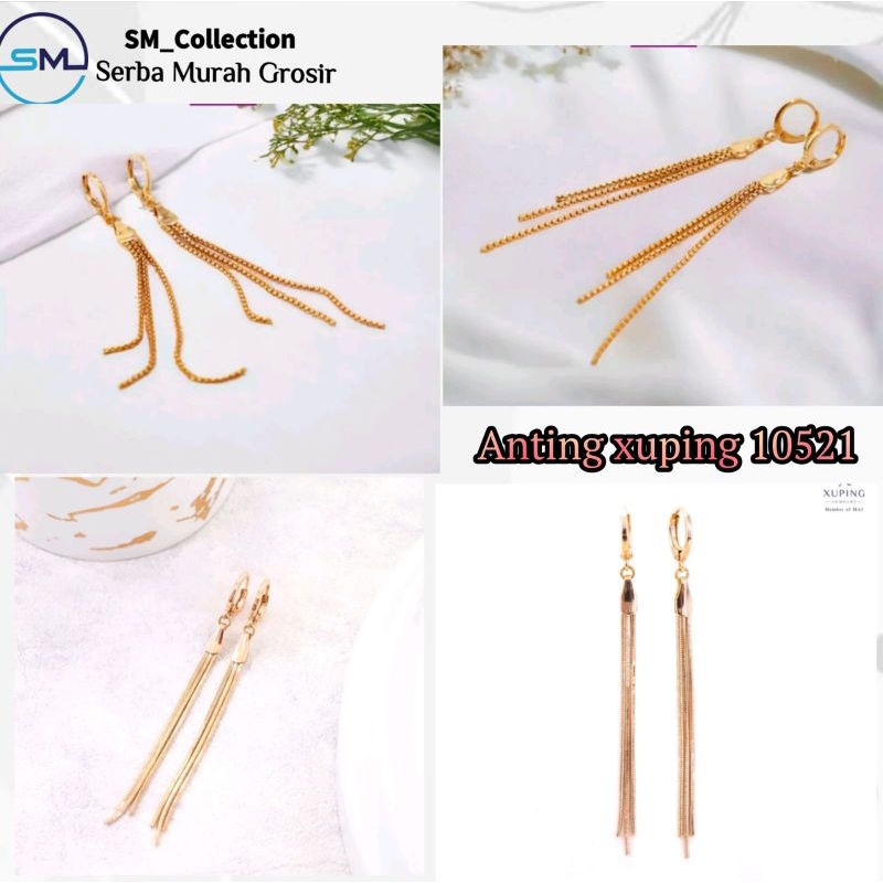 Anting Xuping/Anting kuningan/Anting panjang/Anting emas
