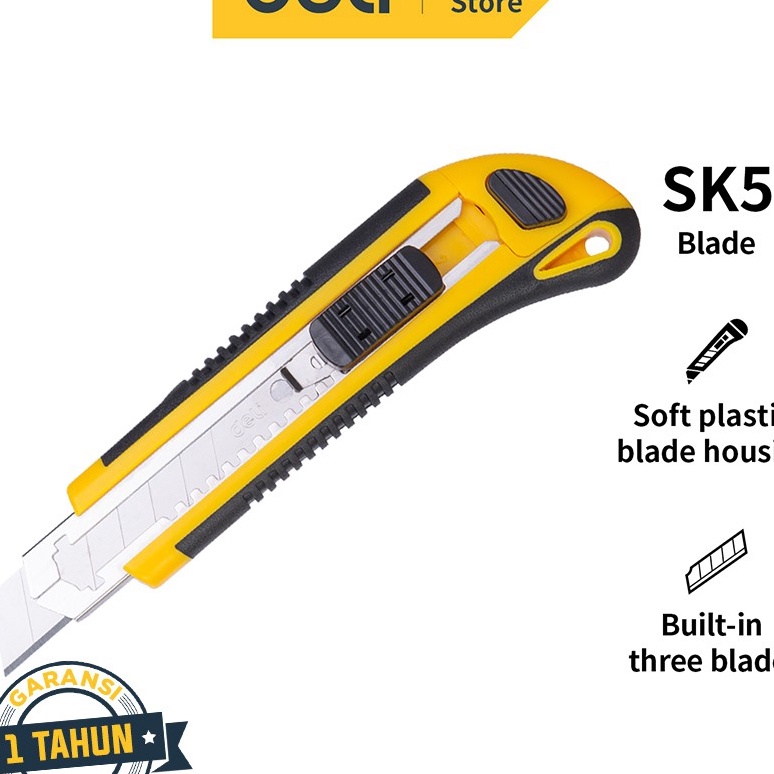 

KP8 Deli CutterCutter Heavy Duty 18 mm SK5 3 Pisau Extra Autolock DL9 Alat Perkakas