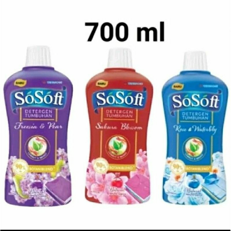 SOSOFT DETERGENT CAIR 700ML BOTOL / SOSOFT / DETERGENT CAIR