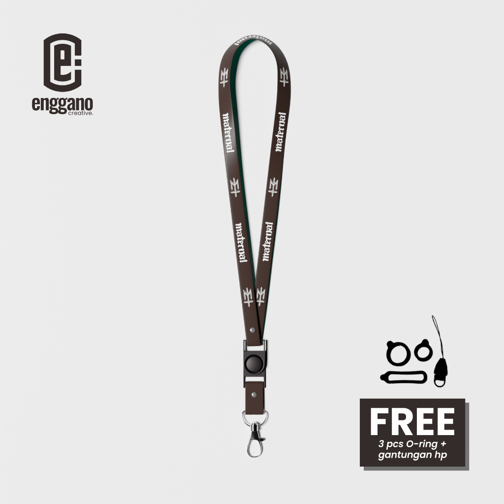 

Lanyard Podzz ID Card Gantungan HP Premium - Maternal Black Series by Enggano
