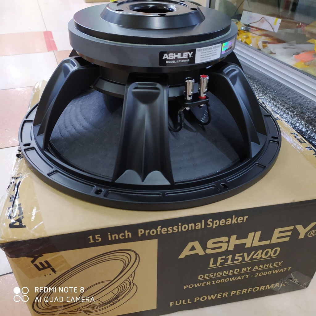 Komponen Speaker Ashley 15 Inch LF15V400 1800 Watt 100% Original Voice Coil 4 Inch Profesional Speak