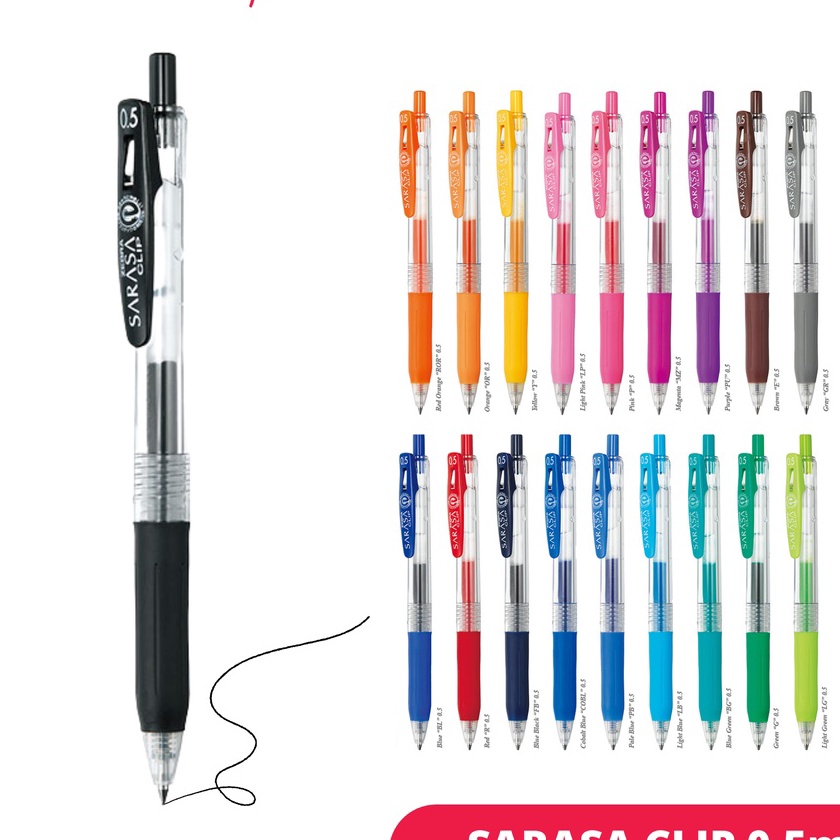 

KI3 Zebra Gel Pen Pulpen Sarasa Clip 5mm