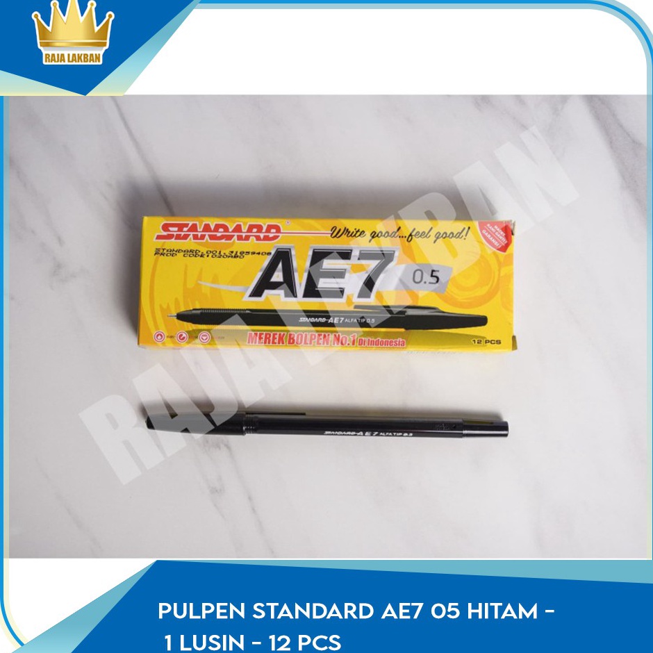 

Pulpen Standard AE7 5 Hitam 1 Lusin 12 Pcs