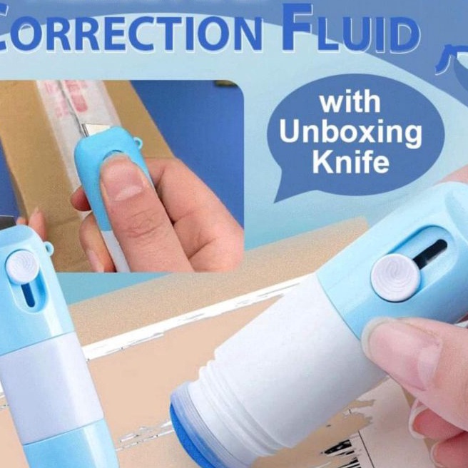 

KF7 Box Opener Roller Stamp Cutter Pembuka dan Penghapus Resi Paket
