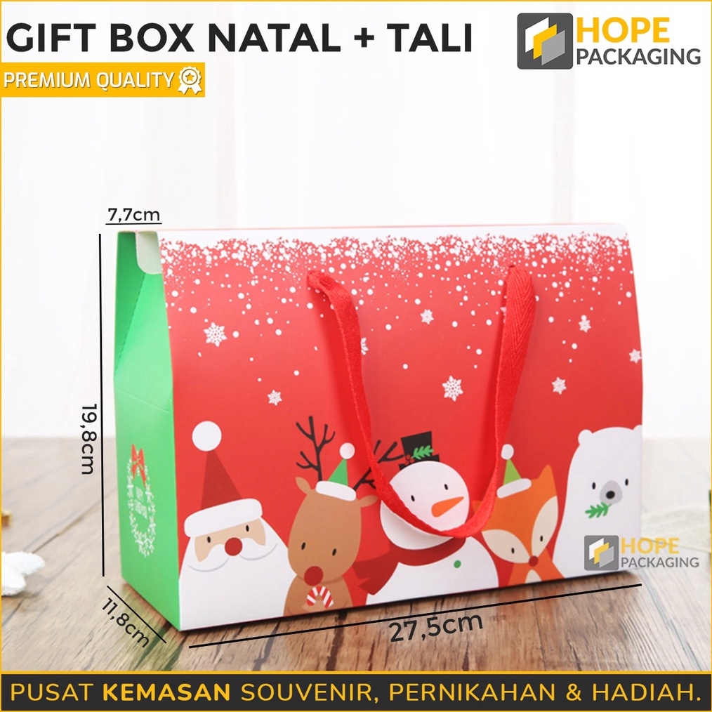 

DISKON Gift Box Tas Hampers Natal Size 275x198x118x77 Kotak Hampers Merry Christmas Gift Box Natal Kotak Hadiah Natal Tali Box Kue Natal Kotak Kado Box Hampers Parcel Natal Tas Jinjing Kue Toples Jar