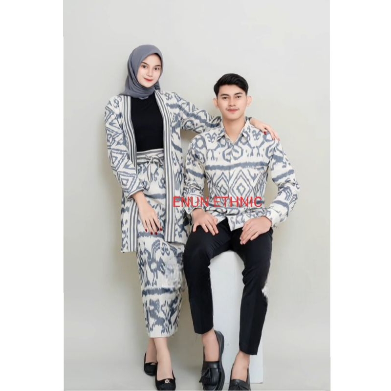 set couple madam white dress tenun baju kondangan outfit kekinian