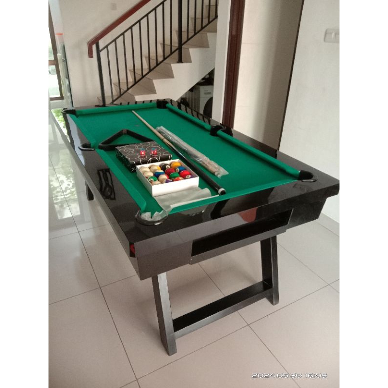 meja billiard 5feet, 6feet, 7feet kaki meja lipat