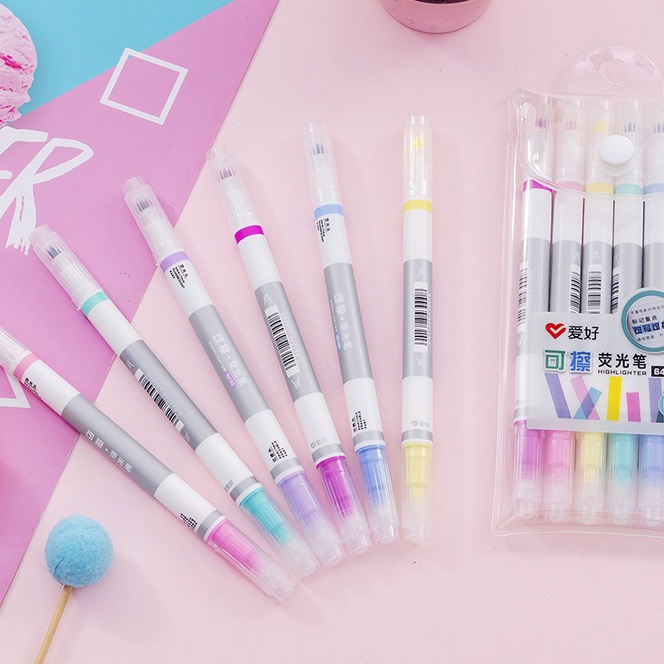 

Hematku Highlighter Set 6 Warna High Quality Washablebisa dihapus