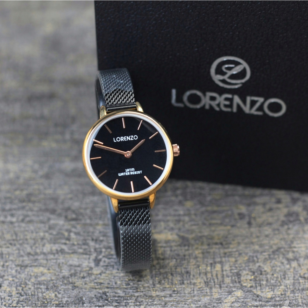 Jam tangan Wanita Lorenzo 1066 tali rantai  pasir original