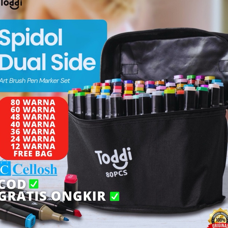 

Praktis Spidol Stabilo 12 24 3 36 4 48 6 8 Warna Dual Side Fine Art Brush Pen Animation Marker Set Sketsa