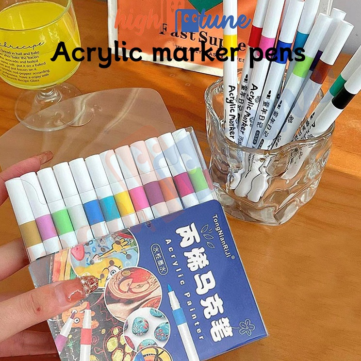 

Sale Hightune Spidol Akrilik Acrylic Marker Set 12243648 Warnas Paint Marker DIY Painting Tahan Air Pulpen Warna