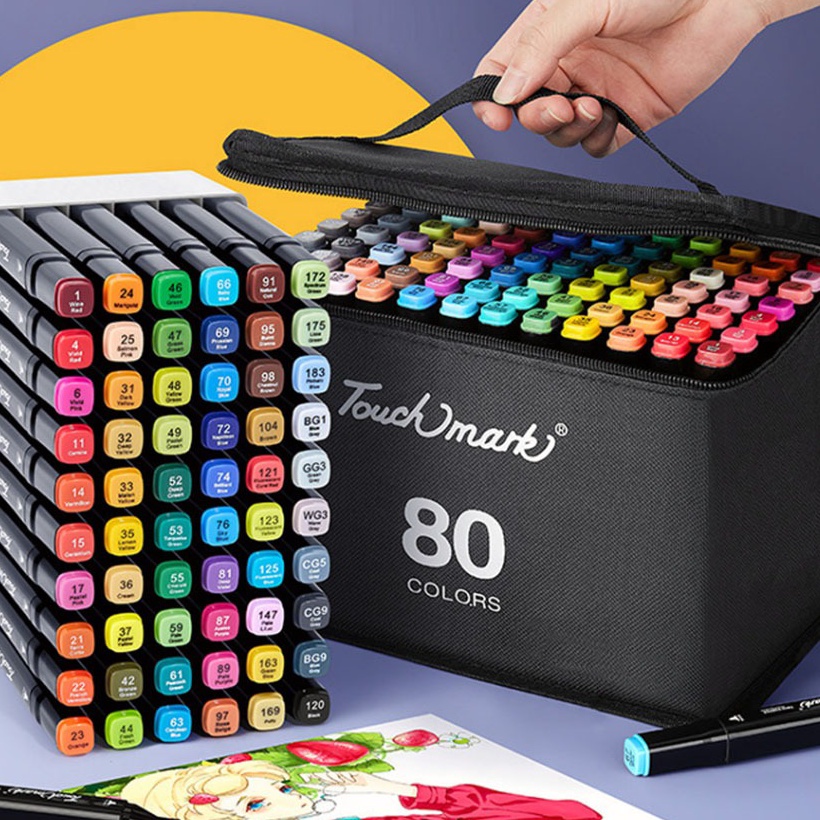 

KP8 Estation Spidol Warna Warni 1 Set Sketch Marker 2 Tip Touch Marker 4868 Warna