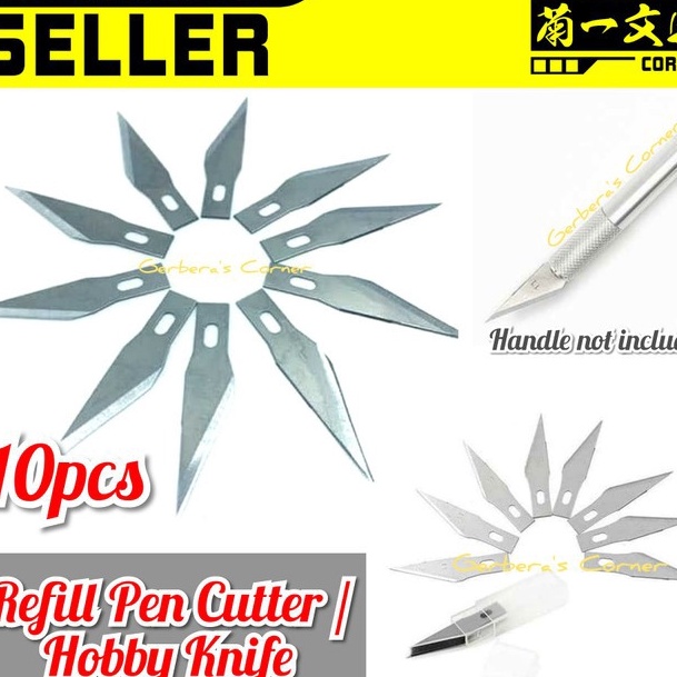 

Top Refill Pen Cutter 1pcs Refil Hobby Knife Mata Pisau Spare Blade