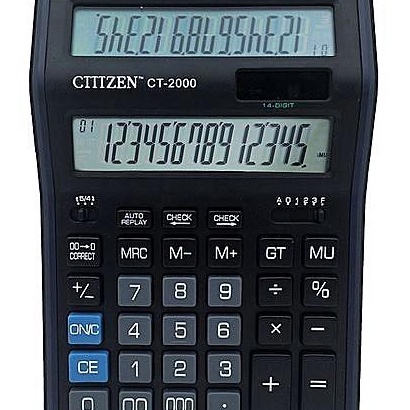 

Bonuskan KALKULATOR CITIZEN CT 2 14 DIGIT KALKULATOR DENGAN TAMPILAN 2 LAYAR HIGHT QUALITY