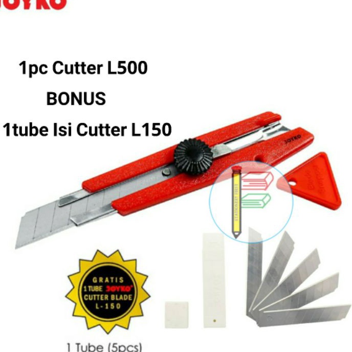 

KF7 Cutter Besar Joyko L5 Pisau Pemotong FREE 1 Tube isi Cutter L15 Joyko