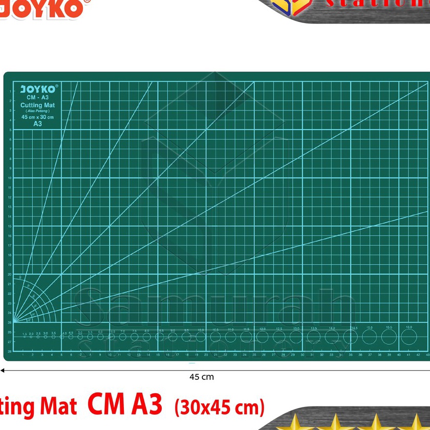 

Premium Cutting Mat Joyko Ukuran A3 Alas Cuting Potong Kertas Tatakan Cutter Hijau CMA3 Besar