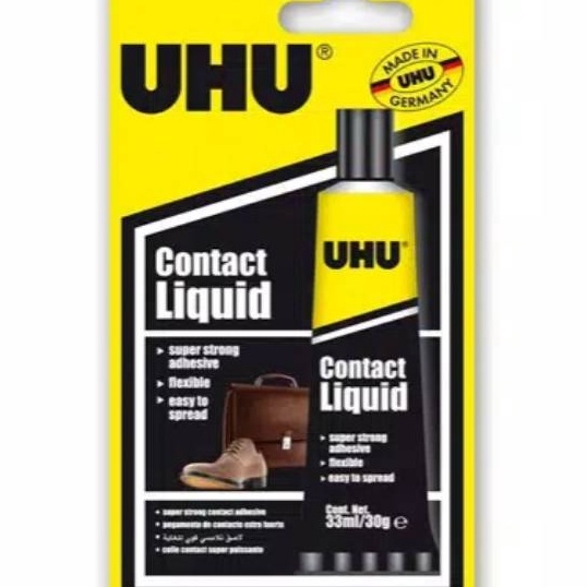 

Terbaru UHU contact liquid 33 ml lem sepatu lem tas lem kulit