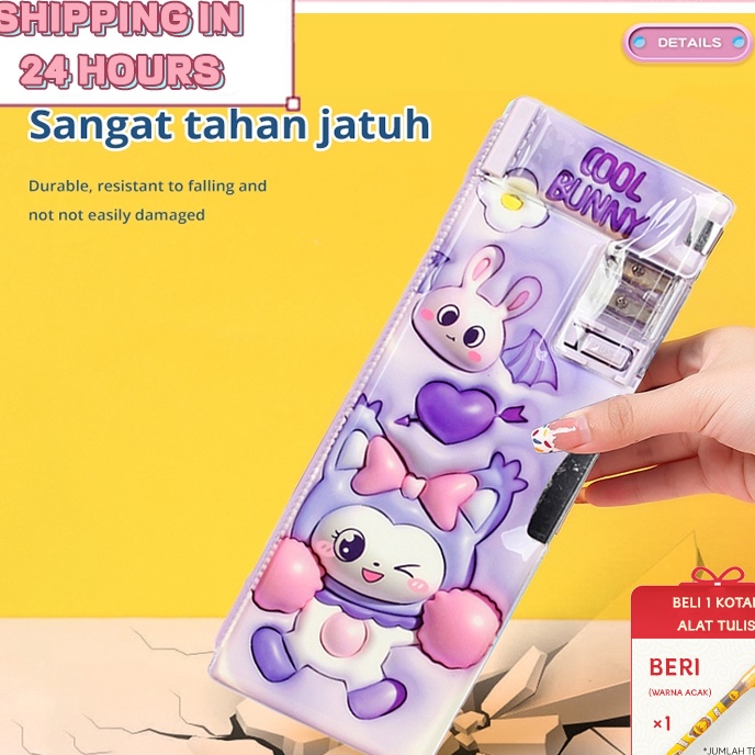 

KI3 Tempat Pensil 3D Tempat Pensil Anak Sekolah TK Karakter Timbul Desain 3D Favorit Kartun