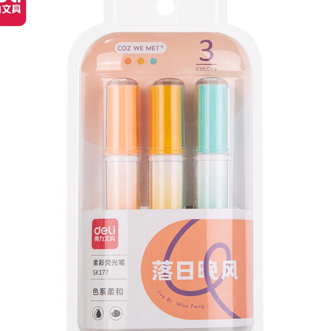 

FG2 Deli Highlighter Penanda Teks Isi 3 Warna Terang SK177