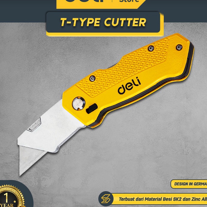 

Diskon Deli TType Cutter Pisau Kayu Lipat Material SK2 Isi Mata Pisau 5 pcs EDL6Z