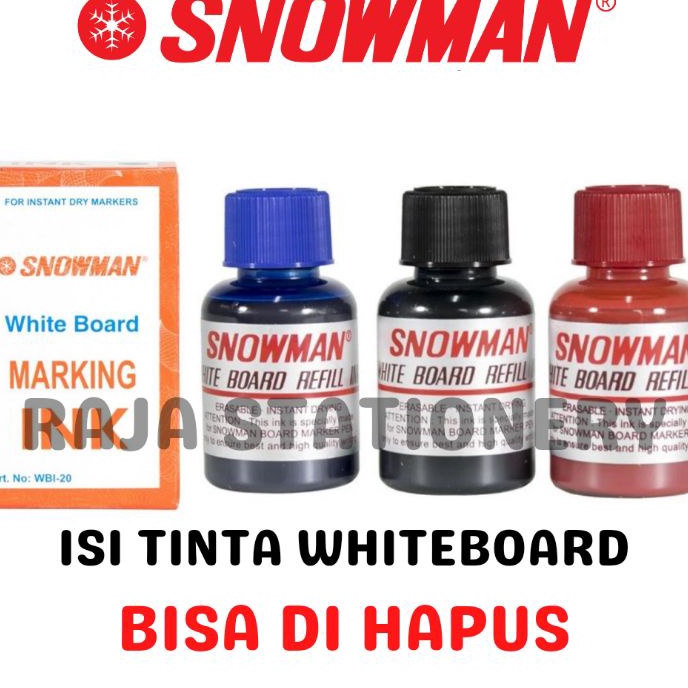 

Unggul Snowman REFILL Whiteboard Marker ISI Tinta Spidol Snowman Whiteboard