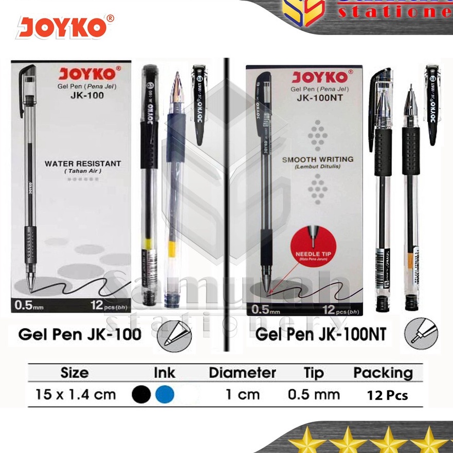 

Extra Gel Pen Joyko JK 1 Runcing JK 1 NTJarum Pulpen GelPen JK1 5 mm Bolpen Pengel JK1