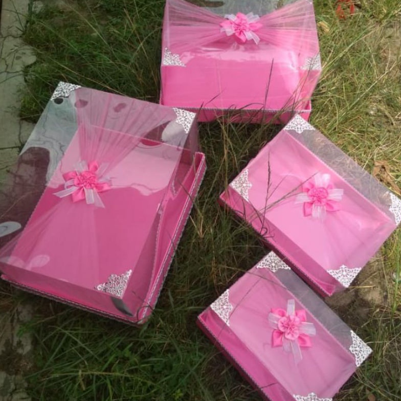 

SPESIAL AWAL TAHUN KOTAK HANTARAN SESERAHAN MIKA TINGGI ISI 4 WARNA PINK